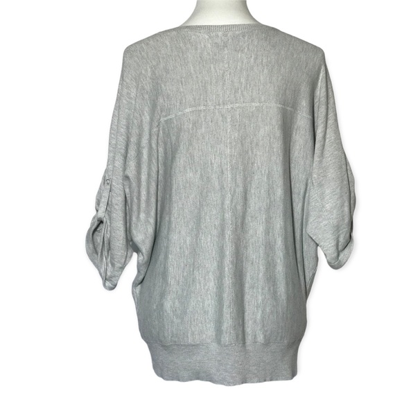 Willi Smith Gray Dolman 3/4 Sleeve Tunic Sweater - Picture 7 of 11